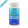 Multivitamines VG⁷ conçu spécialement pour les végans et véganes avec vitamines bioactives B2 R-5-P + B6 P-5-P + B9 Quatrefolic® + B12 cyanocobalamine + vitamine D3 végétale Vitashine issue du lichen boréal + iode et sélénium organique sans levure pour la santé thyroïdienne . Pot en plastique 100% recyclable contenant 60 gélules pour 2 mois de cure de la marque Orin Nutrition. produit fabriqué en France 