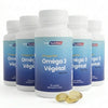 5 pots de 60 capsules d'oméga 3 végétal OmegaVie® riche en DHA et EPA fabriqué en France Orin Nutrition