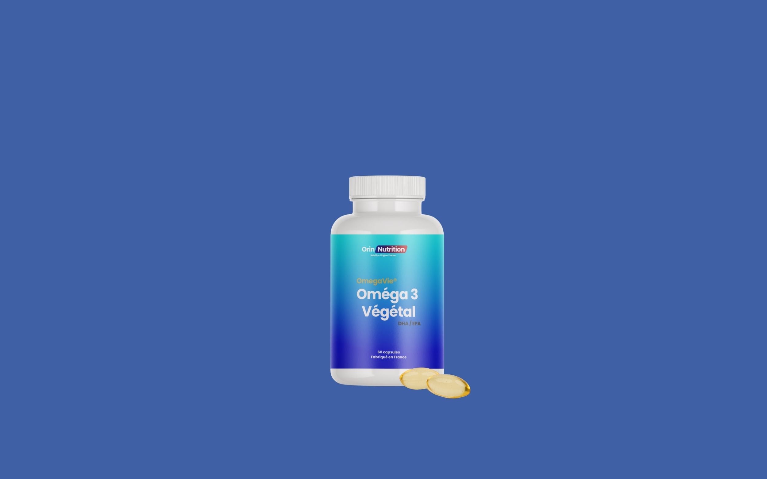 Oméga 3 végétal riche en DHA et EPA huile de microalgues OmegaVie® cultivée en Bretagne Orin Nutrition 