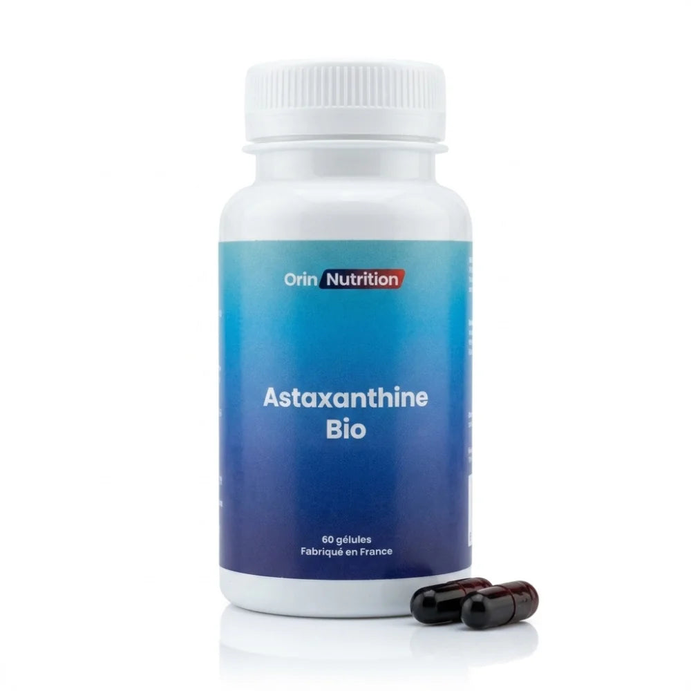Astaxanthine bio Algamo® 8 mg par gélule pot de 60 gélules végétales de la marque Orin Nutrition